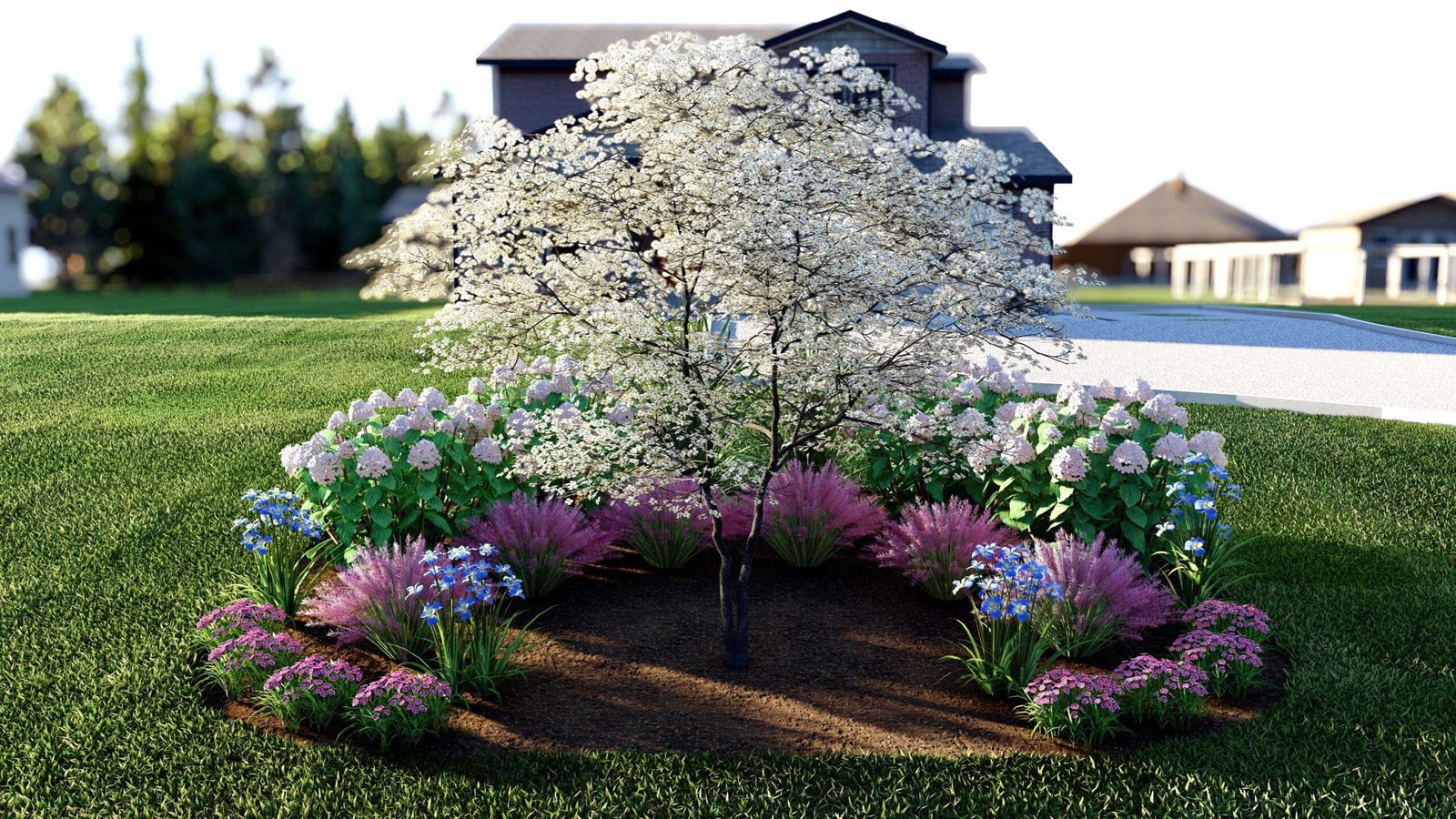 Focal Point Landscape With Dogwood
